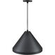 R Series 1 Light 13 inch Satin Black Indoor Pendant Ceiling Light